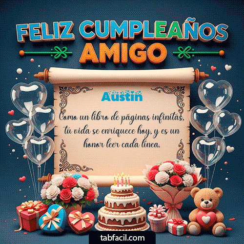 Gif Feliz Cumpleaños Amigo Austin