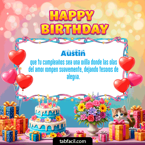 Gif Happy BirthDay Feliz Cumpleaños Austin