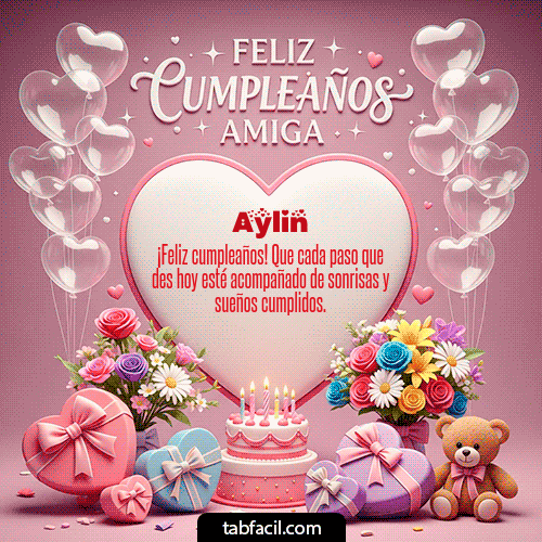 Gif Feliz Cumpleaños Amiga Aylin