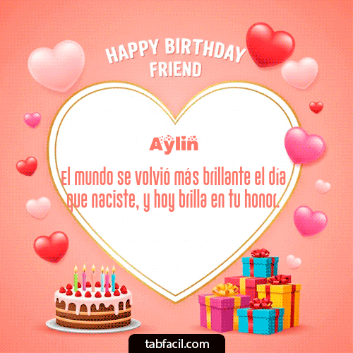 Gif Happy Birthday Friend Aylin