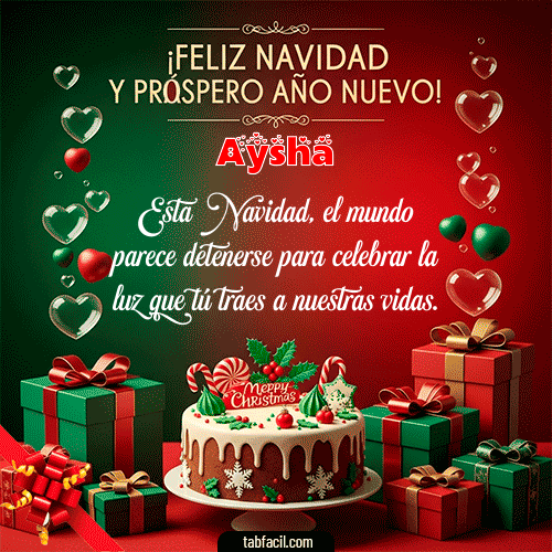 Feliz Navidad y Próspero Año Nuevo Feliz Navidad Aysha