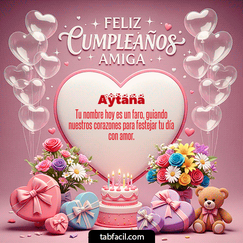 Gif Feliz Cumpleaños Amiga Aytana