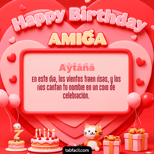 Gif 🍰 Happy BirthDay Amiga Aytana