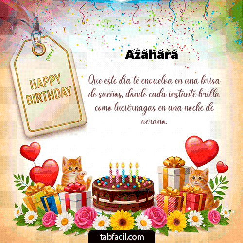 Feliz Cumpleaños Azahara GIF