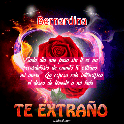 Te Extraño Amor Mio Bernardina