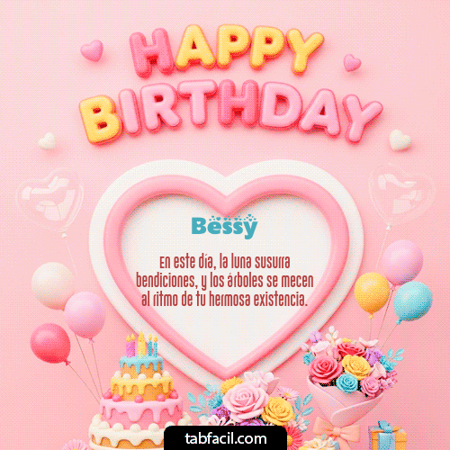 GIF Animado de Feliz Cumpleaños para Bessy - Happy Birthday Amiga