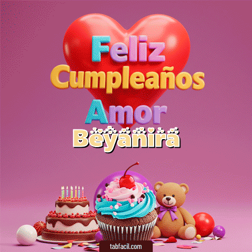 Gif 💞 Feliz Cumpleaños Amor Beyanira