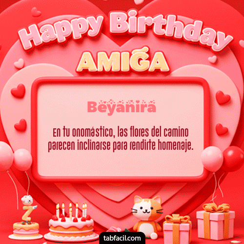 Gif 🍰 Happy BirthDay Amiga Beyanira