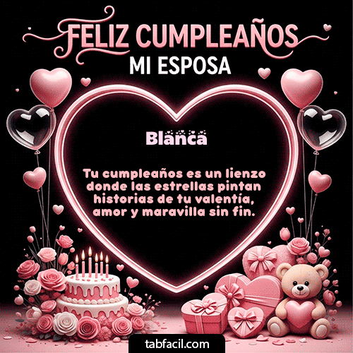 Gif Feliz Cumpleaños Mi Esposa Blanca
