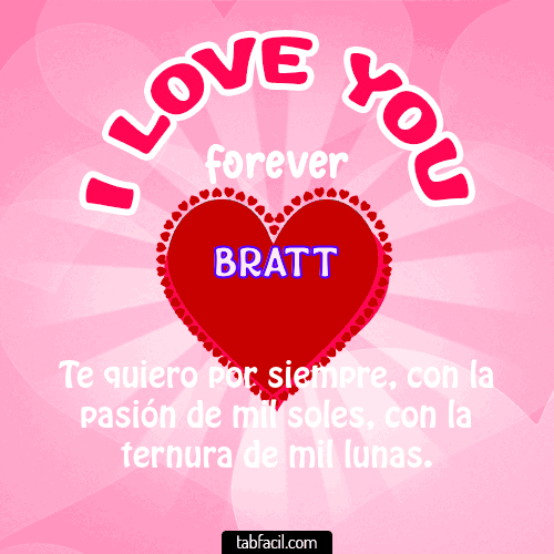 I Love You Forever Bratt