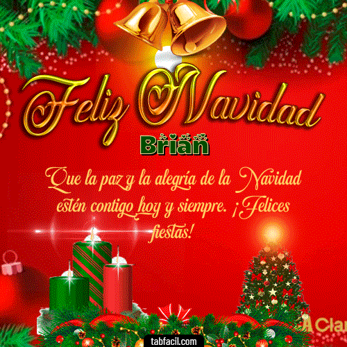 GIF Animado de Feliz Navidad para Brian - Feliz Navidad