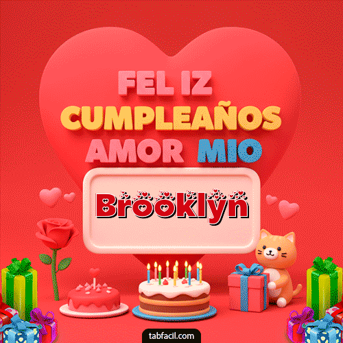 Gif 💖 Feliz Cumpleaños Amor Mio Brooklyn