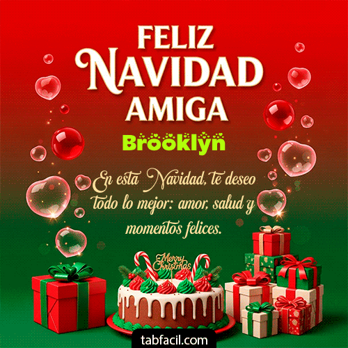 GIF Animado de Feliz Navidad para Brooklyn - Feliz Navidad Amiga