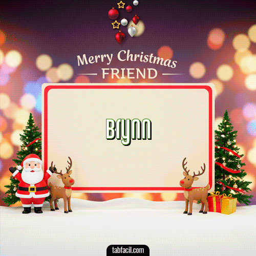 GIF Animado de Feliz Navidad para Brynn - Merry Christmas Friend