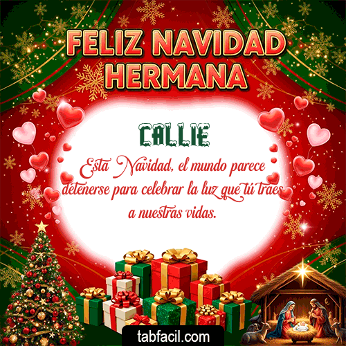 GIF de Callie - Feliz Navidad Hermana