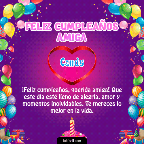 Feliz Cumpleaños Amiga Candy