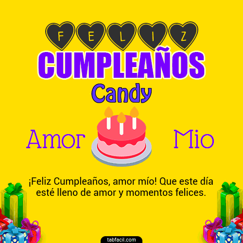 Feliz Cumpleaños Amor Mio Candy