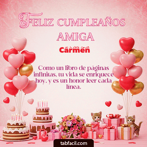 GIF de Carmen - Feliz Cumpleaños Amiga