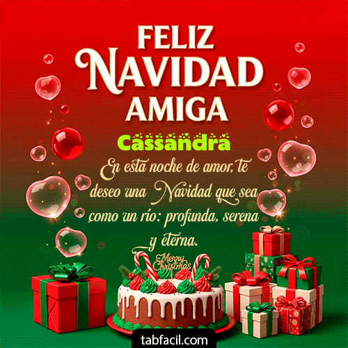 GIF de Cassandra - Feliz Navidad Amiga