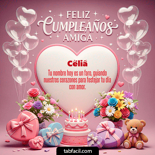 Gif Feliz Cumpleaños Amiga Celia