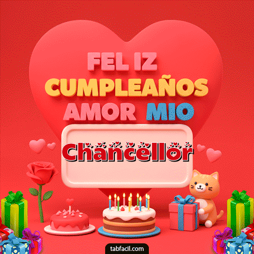 Gif 💖 Feliz Cumpleaños Amor Mio Chancellor