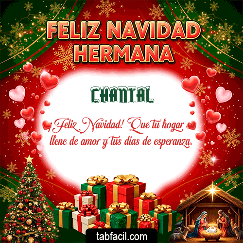 GIF de Chantal - Feliz Navidad Hermana