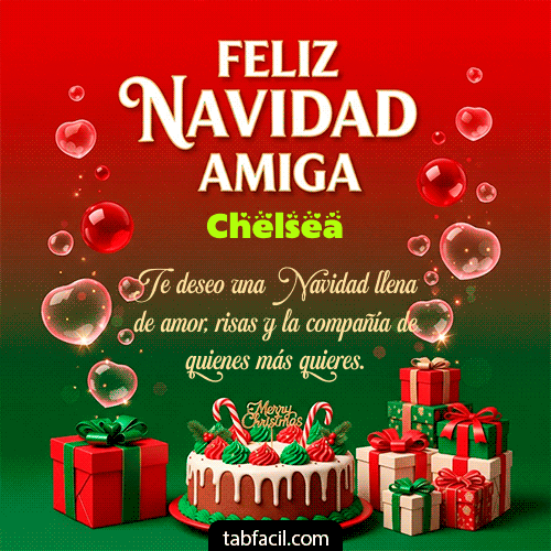 GIF Animado de Feliz Navidad para Chelsea - Feliz Navidad Amiga