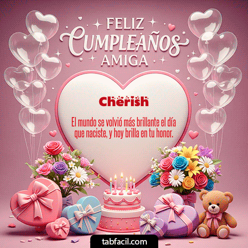 Gif Feliz Cumpleaños Amiga Cherish