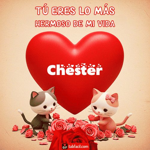 Tú eres lo más hermoso de mi vida Chester