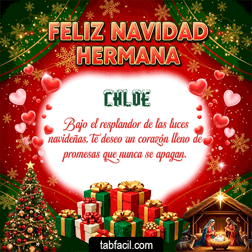 GIF de Chloe - Feliz Navidad Hermana
