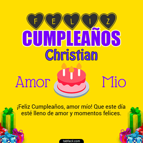 Feliz Cumpleaños Amor Mio Christian