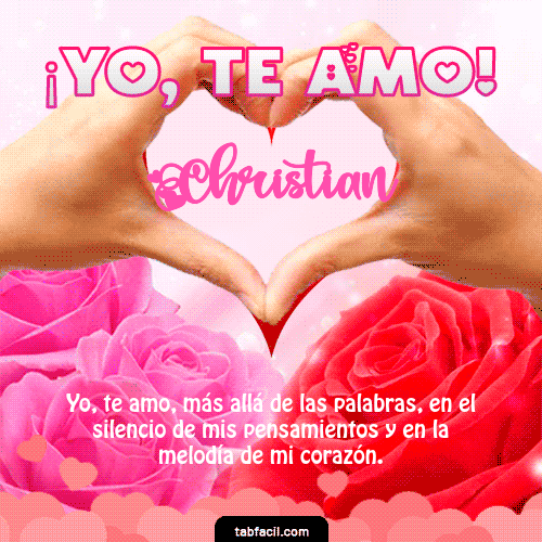 Yo, Te Amo Christian