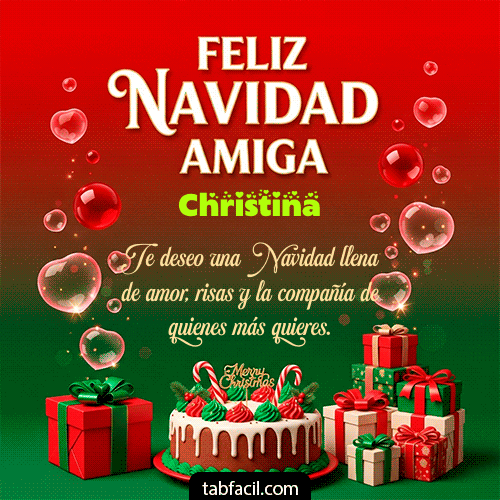 Feliz Navidad Amiga Feliz Navidad Christina
