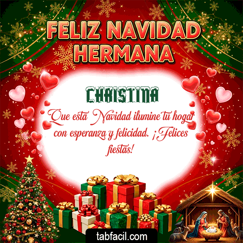 Gif Feliz Navidad Hermana Feliz Navidad Christina