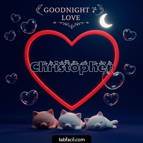 Buenas noches amor con gatos Buenas Noches Christopher