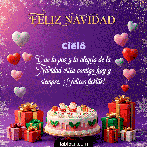 MERRY CHRISTMAS Feliz Navidad Cielo