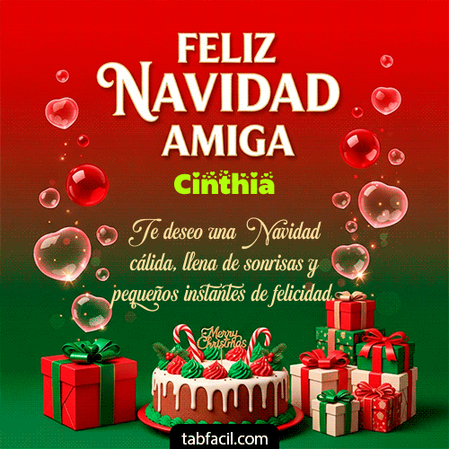 Feliz Navidad Amiga Feliz Navidad Cinthia