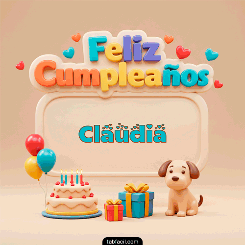 Feliz Cumpleaños Claudia