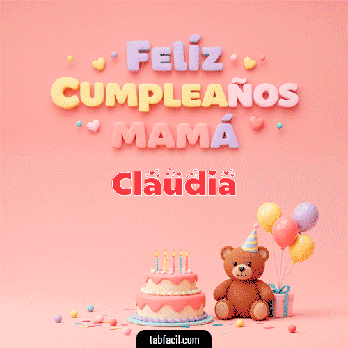 Gif Feliz Cumpleaños Mamá Claudia