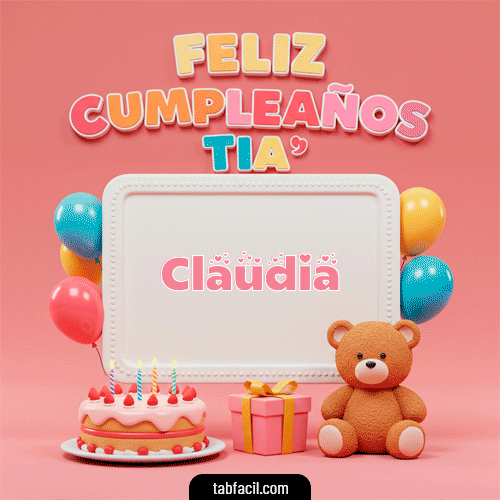 Feliz Cumpleaños Tía Claudia