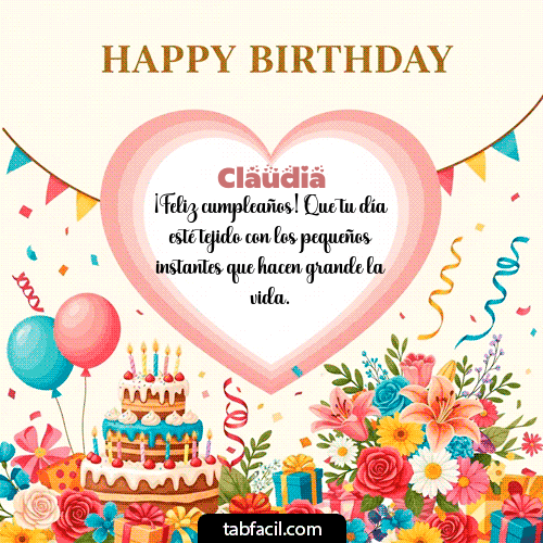 GIF Animado de Feliz Cumpleaños para Claudia - Happy BirthDay Friend!