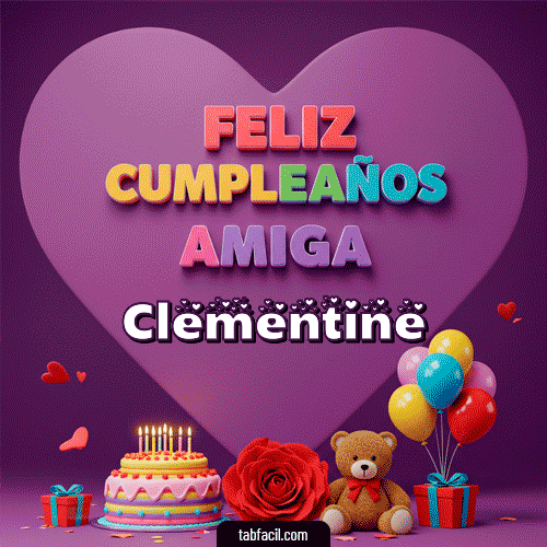 Gif 🎁 Feliz Cumpleaños Amiga Clementine
