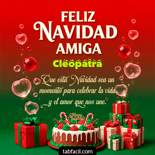 GIF de Cleopatra - Feliz Navidad Amiga