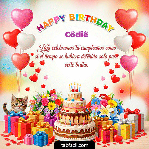 Feliz Cumpleaños Codie GIF