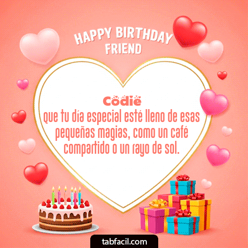 Gif Happy Birthday Friend Codie