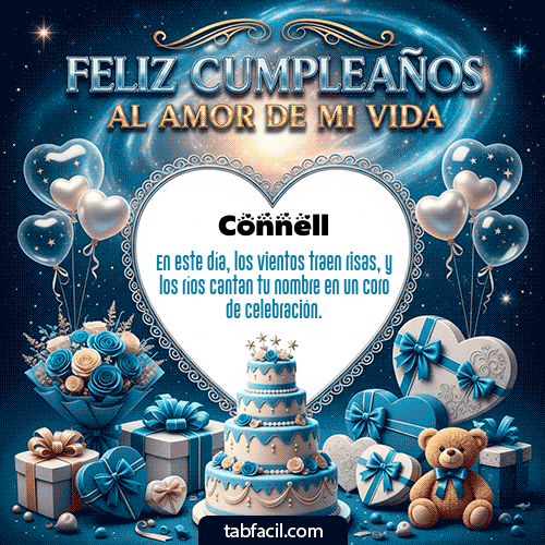 Gif Feliz Cumpleaños al amor de mi vida Connell