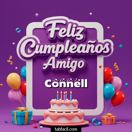 Gif 🥂 Feliz Cumpleaños Amigo Connell