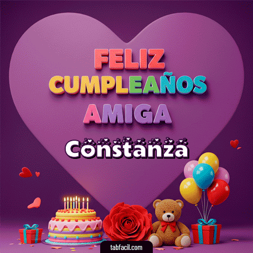 GIF Animado de Feliz Cumpleaños para Constanza - 🎁 Feliz Cumpleaños Amiga