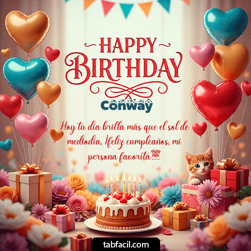 Feliz Cumpleaños Conway GIF