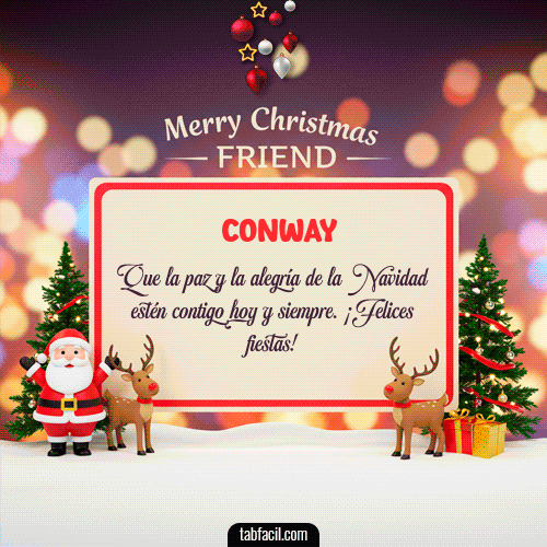 Merry Christmas Friend Feliz Navidad Conway